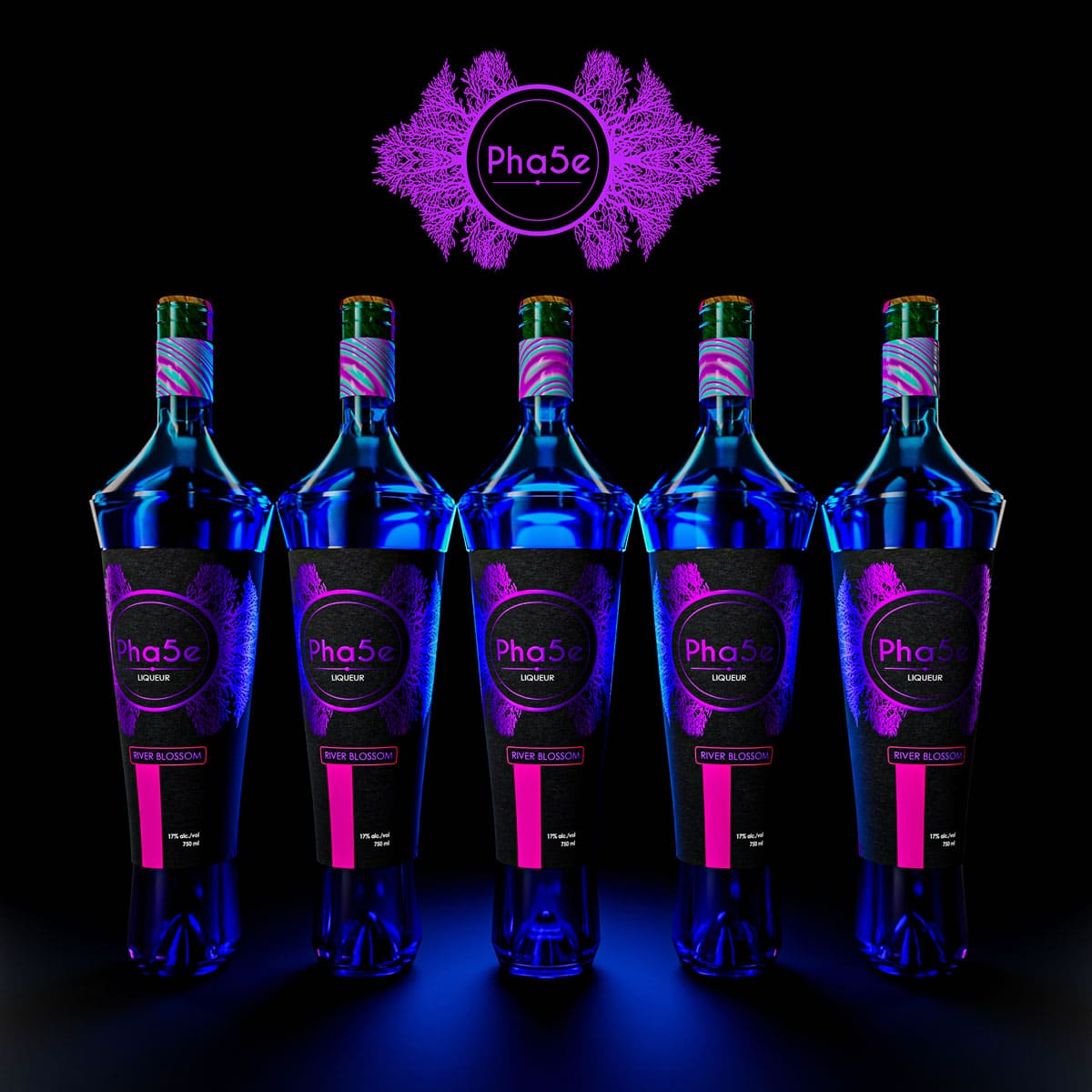 Alcohol Beverage Branding Alcohol beverage branding design with label and logo applied to bottle — identity case study