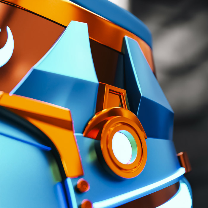 3D Futuristic Shoe Modeling Clay Detail Color