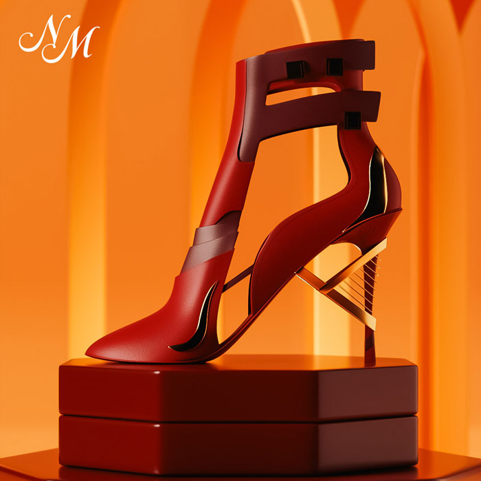 3D Shoe Modeling - High Heels Side View
