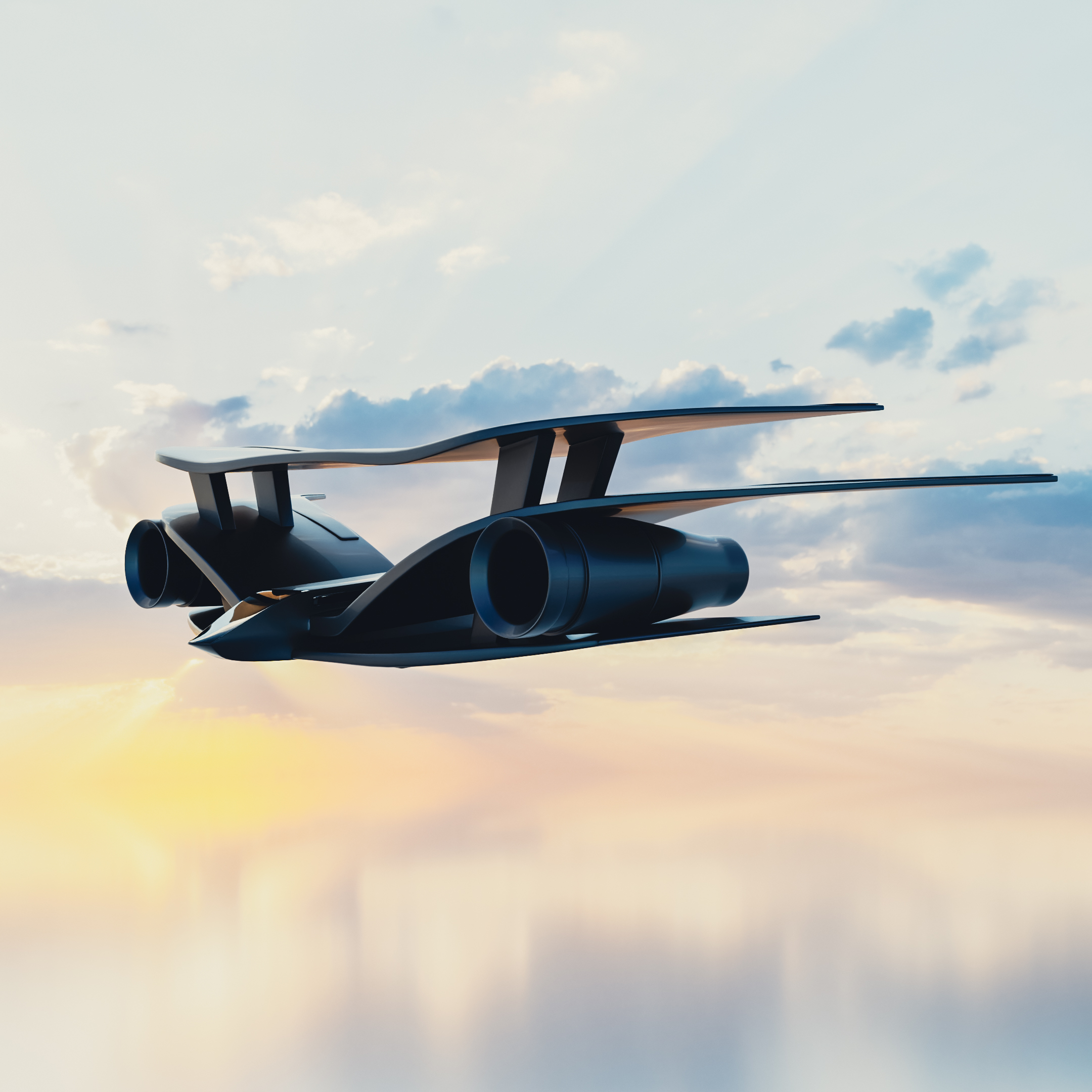 3d model render aircraft