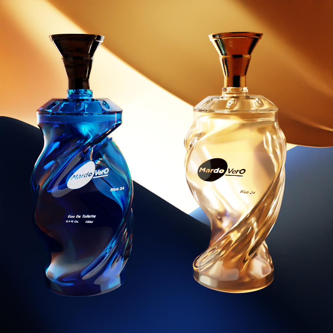 freelance 3D modeling for fragrance marketing render Luxury perfume bottles rendered with expert 3D modeling services
