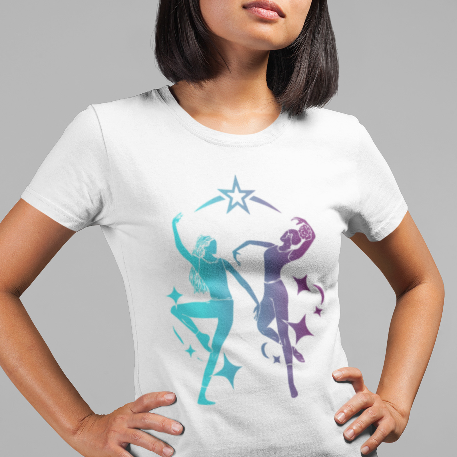 Dance Brand Tee Dance brand t-shirt design featuring the Starlink Arts logo applied to branded apparel