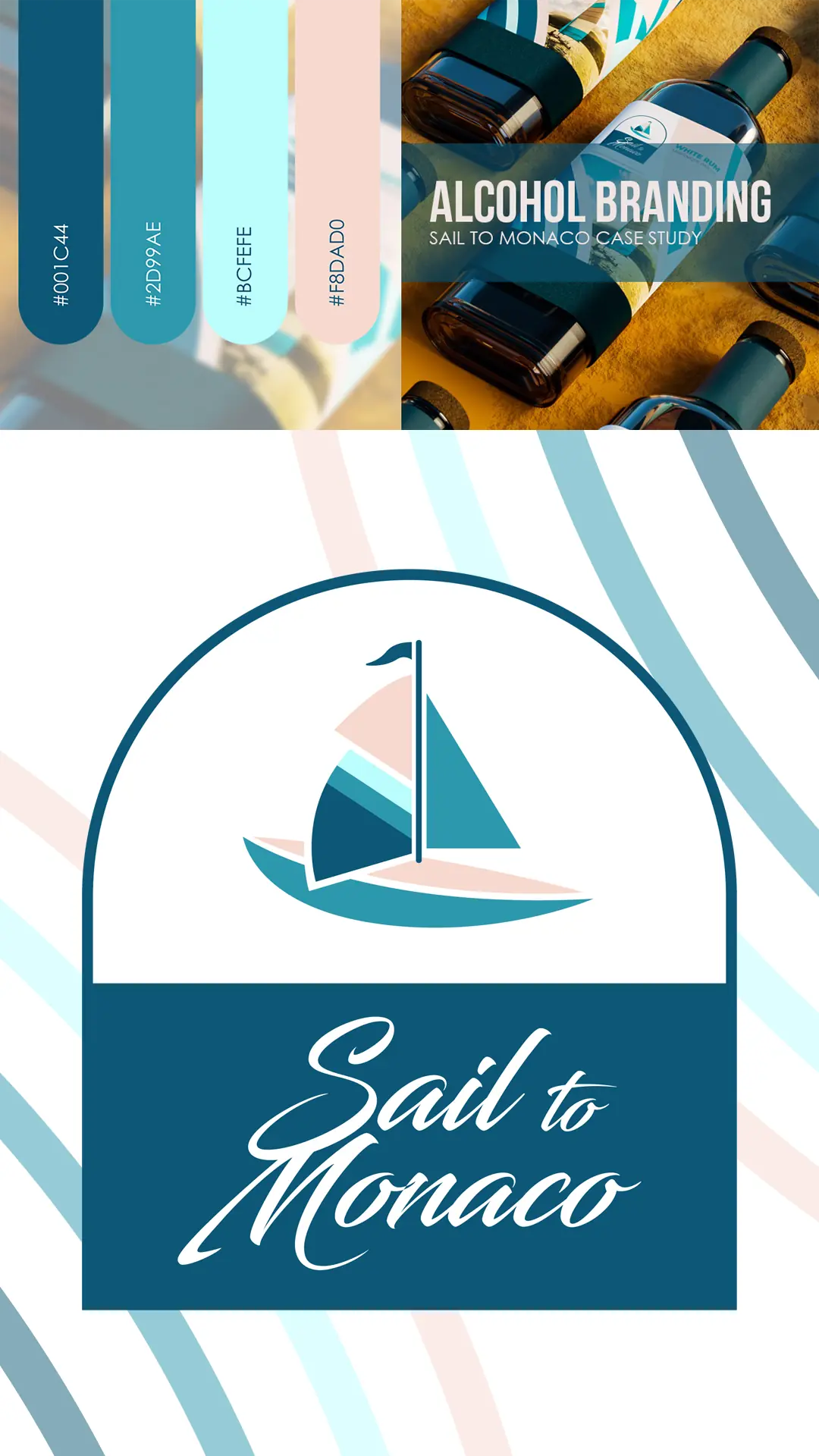 alcohol-branding-case-study-pin Alcohol branding case study pin graphic showing Sail to Monaco packaging and identity