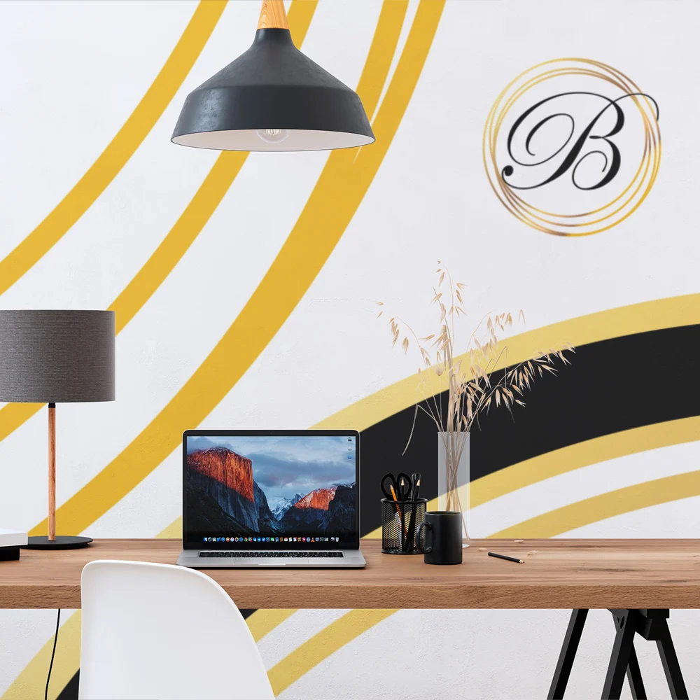 Luxury Real Estate Branding Examples Luxury real estate branding office wall logo mural