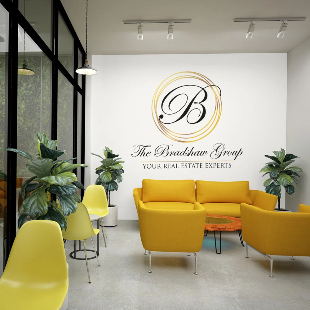 Luxury Real Estate Branding Design Luxury realtor branding office lobby signage