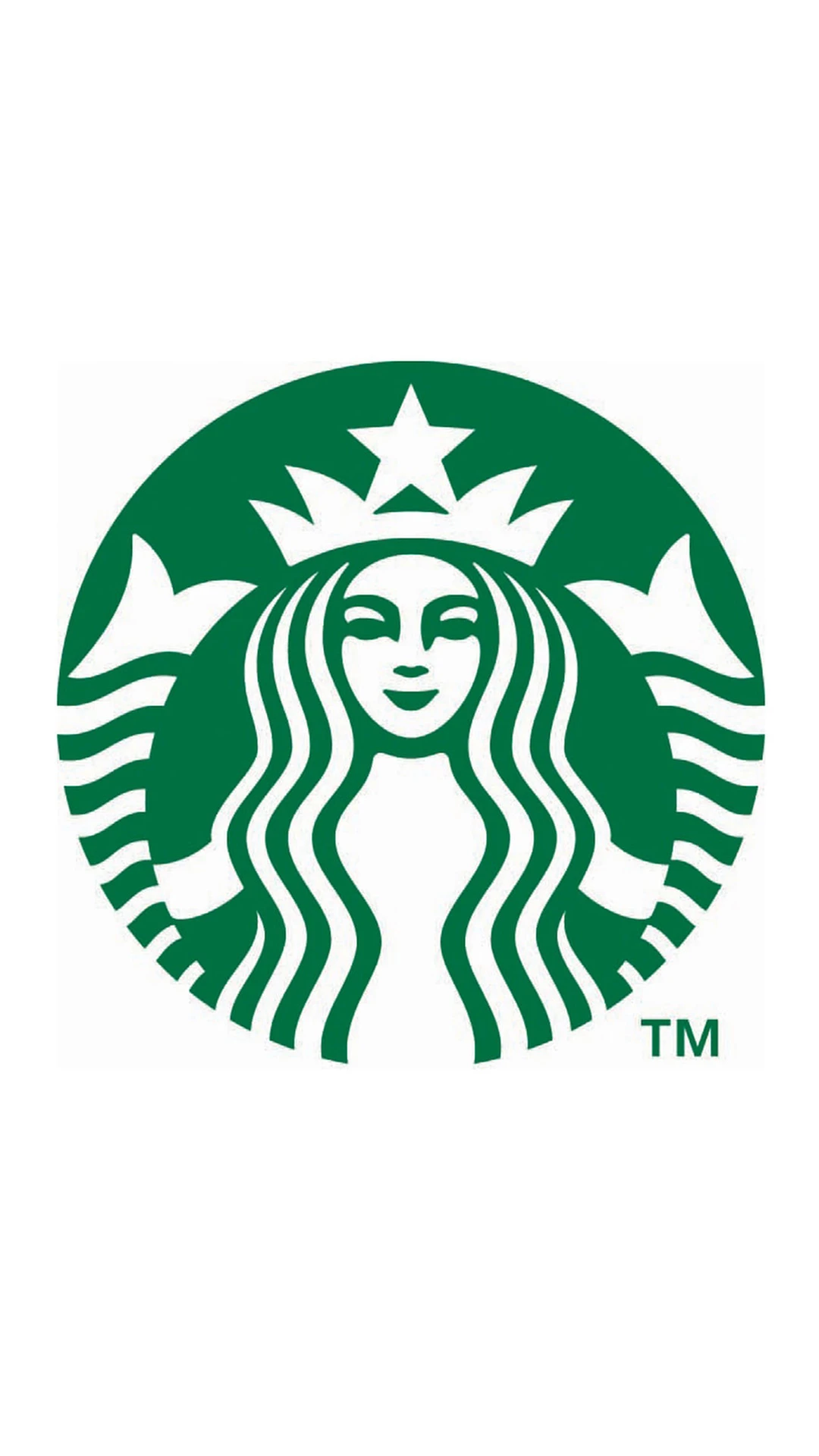 starbucks-siren-logo-green-white Green and white Starbucks siren logo centered on a plain white background.